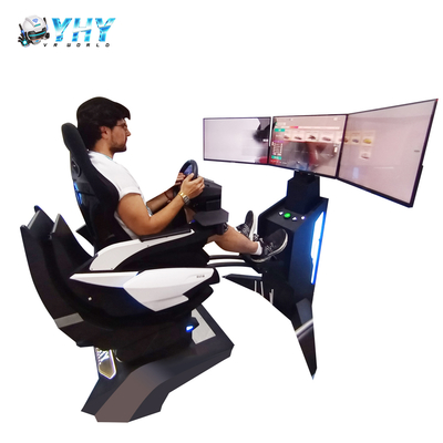 9D VR Indoor Amusement Park F1 Simulatore di auto da corsa a 3 schermi