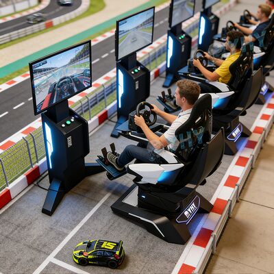 YHY VR Multiplayer AR Racing Simulator con piste di gara personalizzate per una competizione realistica