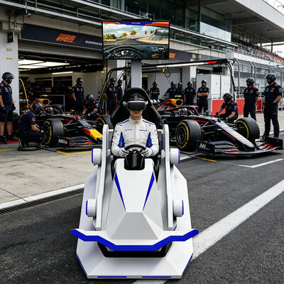 9D Metal VR Racing Simulator Indoor Car Karting Game Machine con esperienza di guida VR per occasioni aeroportuali e centri commerciali