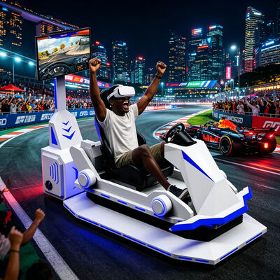 Real Feel 9D Virtual Reality VR Racing Outdoor Car Sports Simulator Mall Game Center