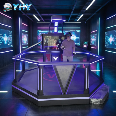Giocatore singolo VR Arcade Gruppi Giochi Macchina 9D Caccia Spara Camminata libera VR Simulatore di battaglia Pistola Spara VR Arena