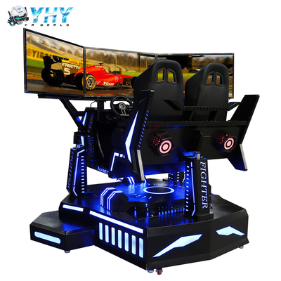 3 schermo VR che corre i sedili del simulatore 2 che guidano il volante del gioco 220V