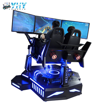 2 schermo della macchina 3 del gioco dei giocatori che corre la sedia di moto di DOf VR del simulatore 3