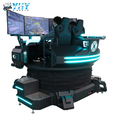 2 mette 3 la realtà virtuale a sedere di Dof 9D che corre il simulatore VR che guida la macchina del gioco dell'automobile