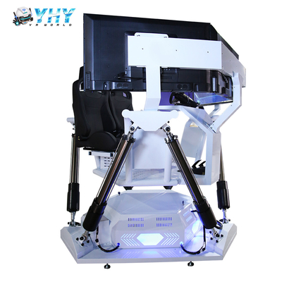 YHY VR Factory Manufacture 6 DOF Simulatore di corse per piattaforme 3 Screen Driving Auto Arcade Game Machine Amusement Ride per 2 giocatori