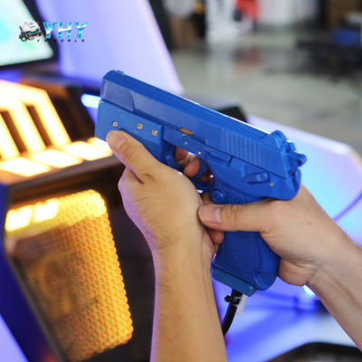 Simulatore di tiro VR per bambini con armi e doppi schermi da 65 pollici per competizione multiplayer