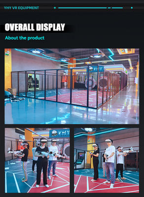 Simulatore di tiro VR indoor in grande spazio con arena multiplayer free roaming