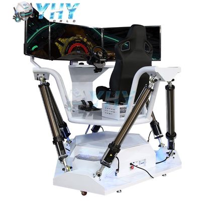 VR 6 Dof Racing Car Simulator 3 Screens Drive Car Single Seat Game Machine Indoor Playground