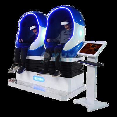 Sedile cinematografico a uova 9D VR commerciale con simulatore VR a 2 giocatori per parchi di divertimenti e centri commerciali