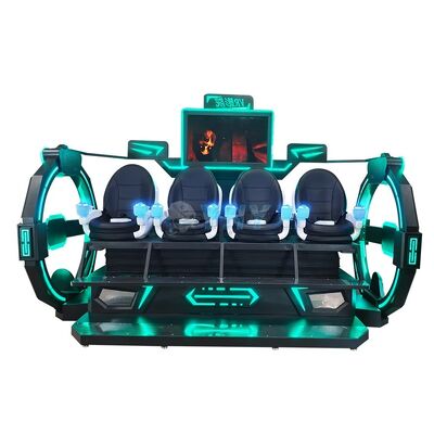 Indoor 9D VR Cinema Chair Multiplayer Shooting Game 4 posti VR Parco a tema per centri commerciali