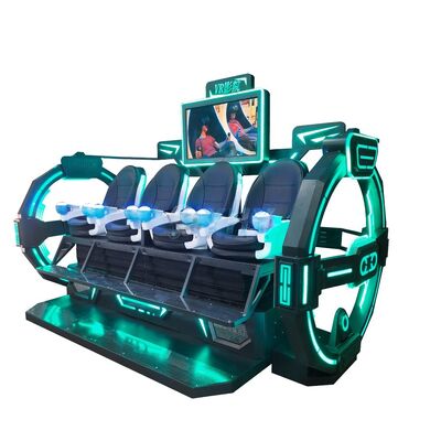 Indoor 9D VR Cinema Chair Multiplayer Shooting Game 4 posti VR Parco a tema per centri commerciali