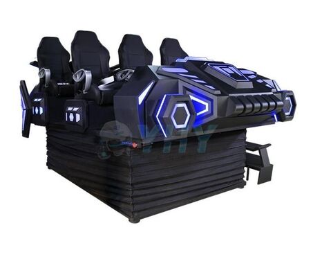 Parco a tema Indoor Fiberglass & Metal Super Warship 9D Virtual Reality 6 posti VR Motion Dynamic Cinema