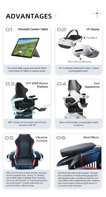 Interattivo VR Ride Simulatore di rotazione di realtà virtuale Vr 9d Cinema dinamico Modalità Cinema immersivo di intrattenimento