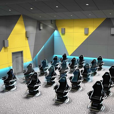 Cinema Volante Personalizzato Fabbrica Simulatore di Movimento Dinamico Cinema Multiplayer VR Intrattenimento Sedia a Movimento 9D