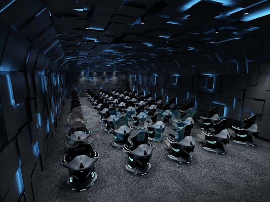 Sistema personalizzabile di cinema VR volante 9D Realtà Virtuale Cinema Dinamico VR Ultimate Crossing per Parchi Avventura