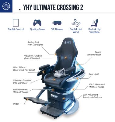 Interattivo VR Ride Simulatore di rotazione di realtà virtuale Vr 9d Cinema dinamico Modalità Cinema immersivo di intrattenimento