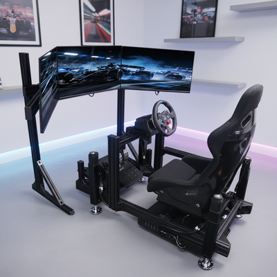 Hot Racing Simulator Cockpit 3 Screen 3dof Motion Car Gaming Chair Racing Motion Platform Car Racing Simulator Driving
