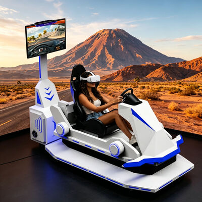9D Virtual Reality Racing Car Indoor Outdoor Amusement Equipment Fibra di vetro Personalizzazione Vr Guida Macchine da gioco Auto
