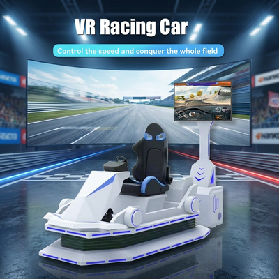 9D Virtual Reality Racing Car Indoor Outdoor Amusement Equipment Fibra di vetro Personalizzazione Vr Guida Macchine da gioco Auto
