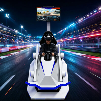 VR Karting Racing Car Nero o bianco 9D Virtual Reality Kart Simulator Amusement Game Machine Racing Motion Simulator
