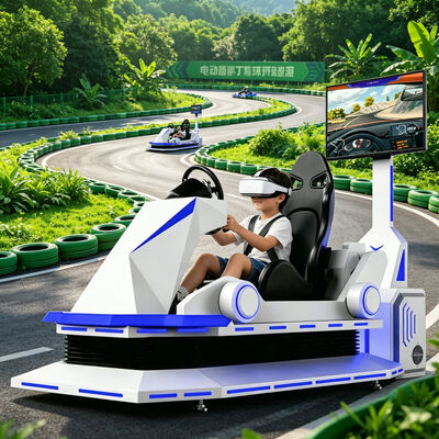 VR Karting Racing Car Nero o bianco 9D Virtual Reality Kart Simulator Amusement Game Machine Racing Motion Simulator