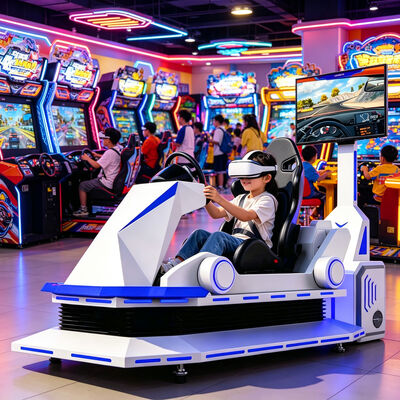 9D Metal VR Racing Simulator Indoor Car Karting Game Machine con esperienza di guida VR per occasioni aeroportuali e centri commerciali