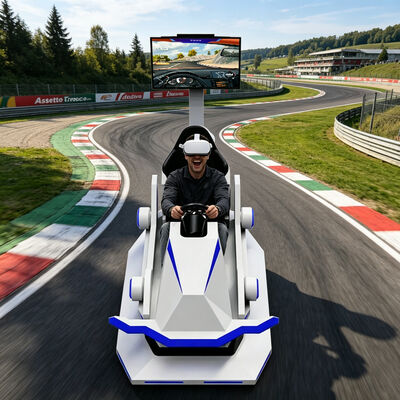 Real Feel 9D Virtual Reality VR Racing Outdoor Car Sports Simulator Mall Game Center
