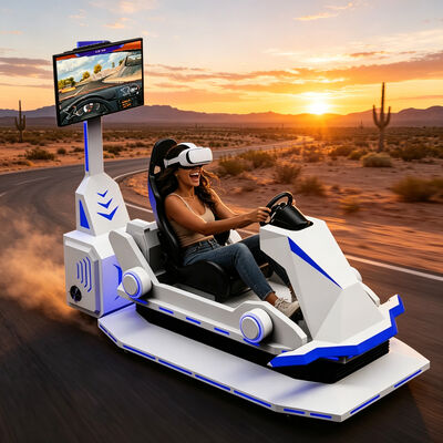 Macchina da gioco per corse automobilistiche F1 in accelerazione 3 DOF 9D VR Simulatore di corse Arcade Simulatore di guida Attrezzatura per realtà virtuale in metallo per interni