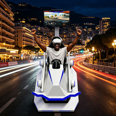Macchina da gioco per corse automobilistiche F1 in accelerazione 3 DOF 9D VR Simulatore di corse Arcade Simulatore di guida Attrezzatura per realtà virtuale in metallo per interni