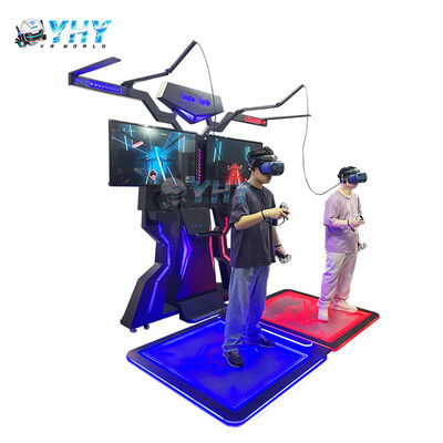 VR 360 Virtual Reality Two Player Battle Platform con costruzione in metallo e fibra di vetro per l'uso in un centro commerciale interno