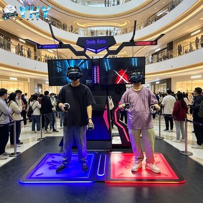 VR Shoot Shooter Gun Simulator 9d Virtual Reality Arena 2 giocatori Fruit Ninja Musica Danza Rivoluzione Macchina di gioco