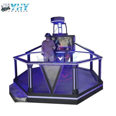 Giocatore singolo VR Arcade Gruppi Giochi Macchina 9D Caccia Spara Camminata libera VR Simulatore di battaglia Pistola Spara VR Arena