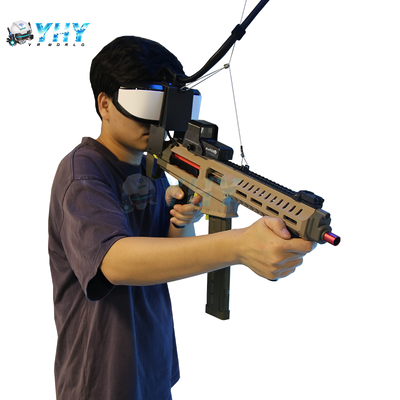 Nuovo Design 9D VR Gun Fight Simulation Games Machine 1 Giocatore Online Gun Certificato CE Tecnologia VR Indoor