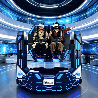 Simulatore VR Roller Coaster Commerciale ad Alto ROI 1080 Gradi 2 Posti per Centri Commerciali