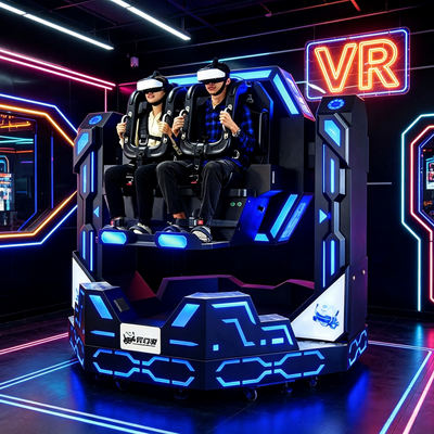 Macchina per videogiochi VR per montagne russe rotanti a 360 720 1080 gradi certificata commerciale 9d produttore di attrezzature per sale giochi