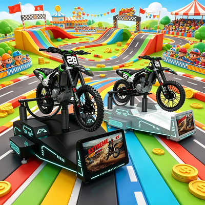Commercial 4kw Vr Mountain Off-road Motor Racing Simulator With Full Dynamic Motion Platform
