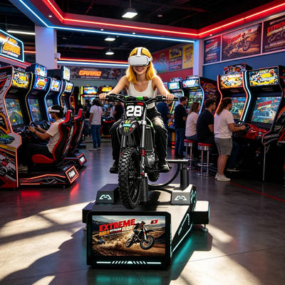 Fabbrica di Guangzhou Simulatore di moto di montagna VR commerciale con sistema di feedback aptico