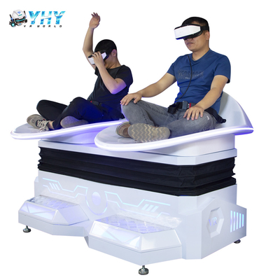Due divertimento completo del cinema di realtà virtuale del simulatore 9d dello scorrevole di moto VR dei sedili