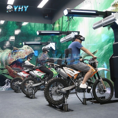 YHY 6 posti VR motocicletta gioco con visivi panoramici HD realistici