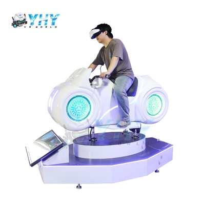 Simulatore di moto bianca Macchina di gioco arcade 9D Vr Moto