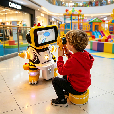 Simulatore a gettoni VR della macchina del gioco arcade del dinosauro dei bambini di grande popolarità VR con i giochi per bambini