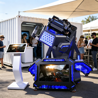 Simulatore di corse e volo VR a 360 gradi con volante Logitech e joystick PXN