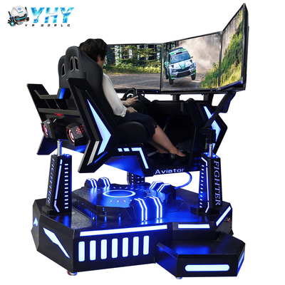 Schermo dell'interno di divertimento 3 che corre la macchina del gioco dell'automobile di moto 4D di Dof del simulatore 3